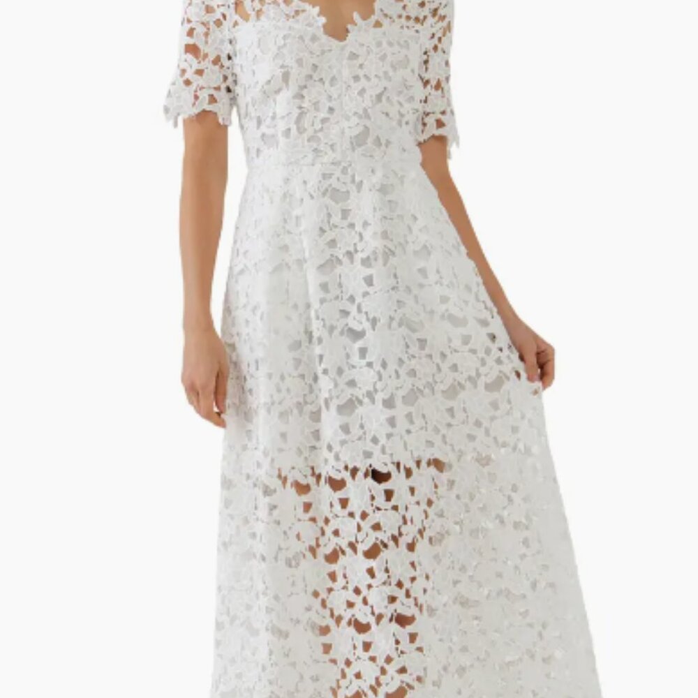 Endless Rose Lace Midi Dress - White - XS - Gently Used